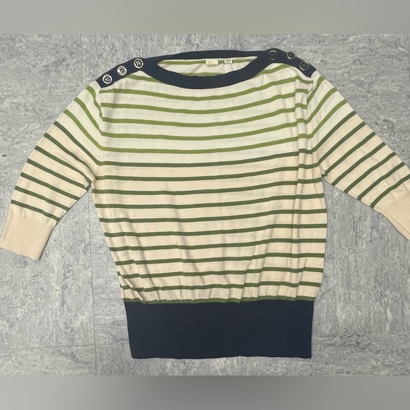 Anthropologie Sweaters - Anthropologie 3/4 Sleeve Cotton Sweater *Excellent Cond* Size S